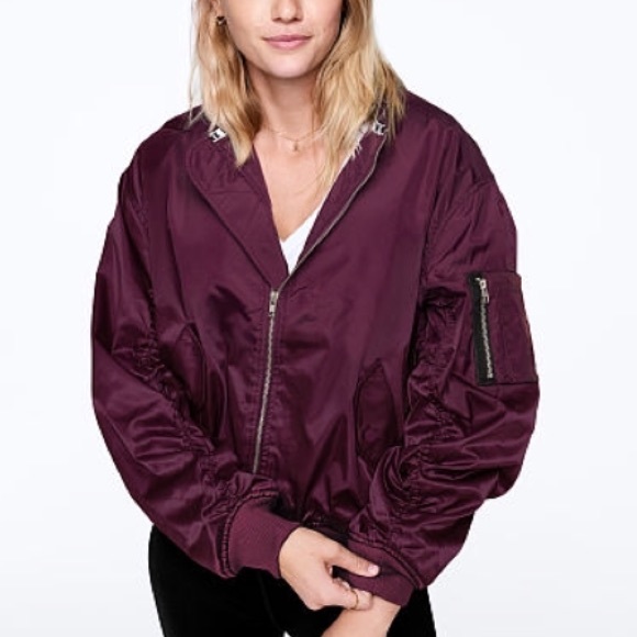 PINK Victoria's Secret Jackets & Coats New Vs Pink Flight Bomber Jacket Poshmark